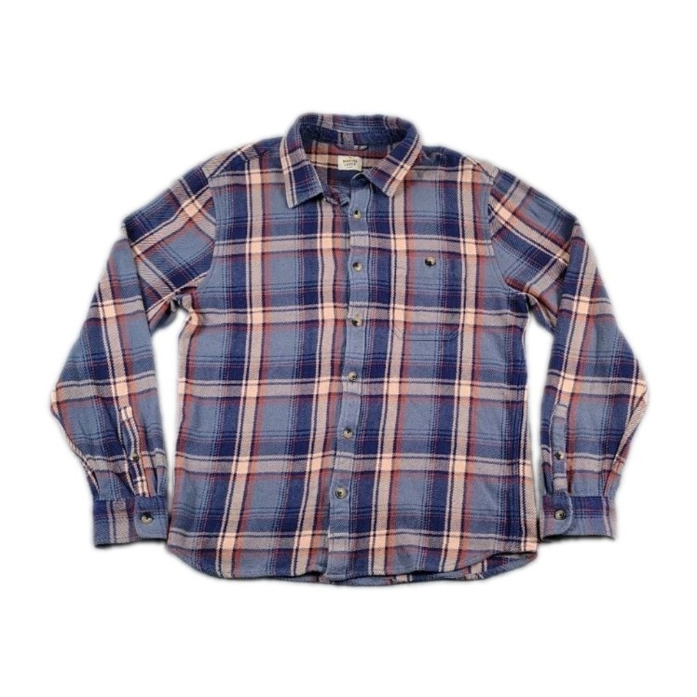 Marine Layer Plaid Flannel Cabin Casual Outdoors Core Shirt Mens LG Multicolor